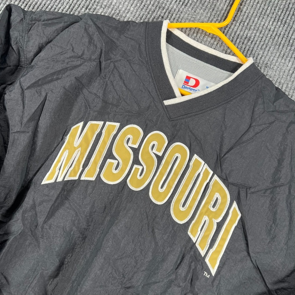 Vintage Missouri Tigers Mizzou Windbreaker Jacket Pullover Mens Medium Dodger